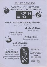 Sista Culcha & Burning Illusion, Merle Collins, Pitika Ntuli, Lemn Sissay, Fred D'Aguiar